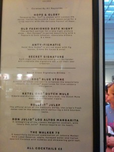 cocktail menu