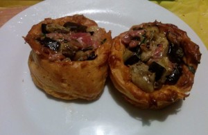 Aubergine & Proscuitto-Stuffed Gougere